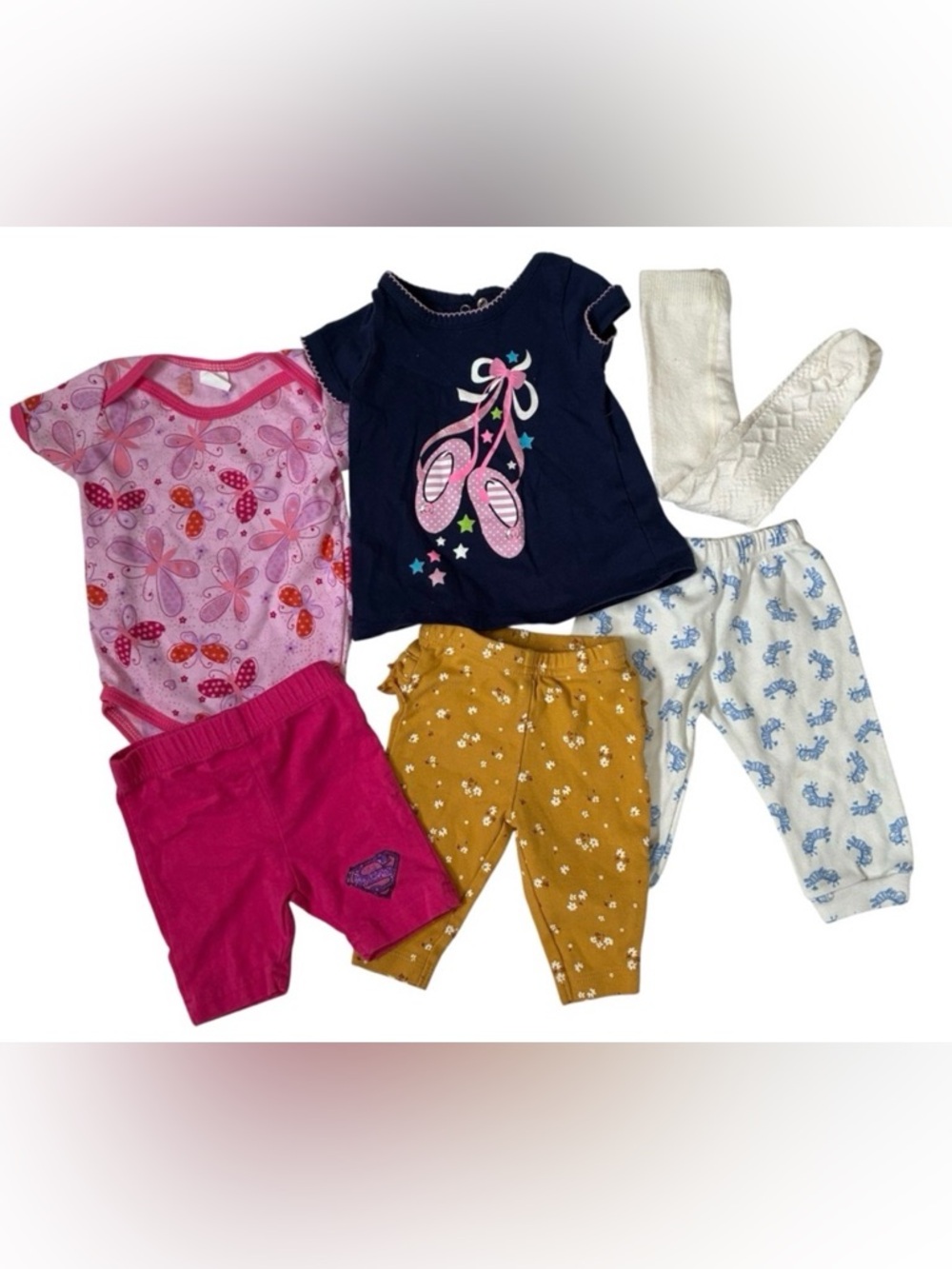*FREE WITH PURCHASE* BABY GIRL CLOTHING BUNDLE 0-6 MONTHS ONESIE PANTS SHORTS